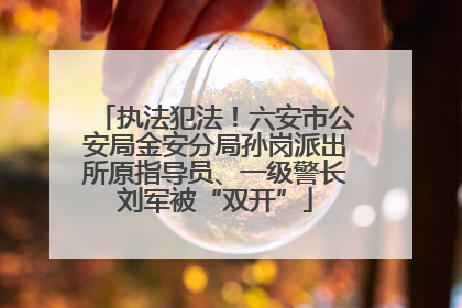 执法犯法！六安市公安局金安分局孙岗派出所原指导员、一级警长刘军被“双开”