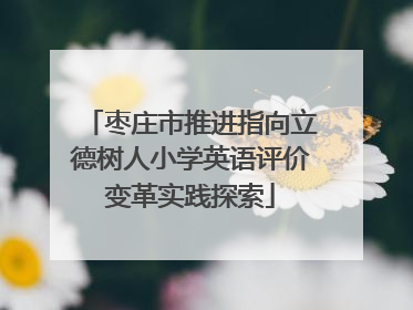 枣庄市推进指向立德树人小学英语评价变革实践探索