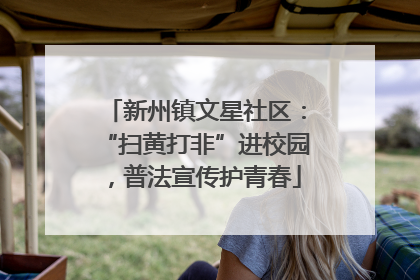 新州镇文星社区：“扫黄打非”进校园，普法宣传护青春