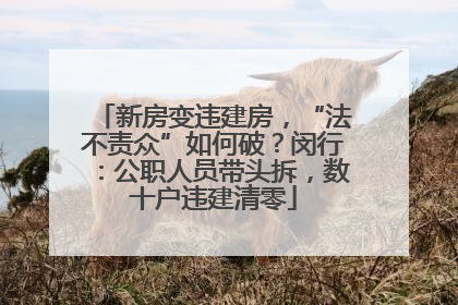 新房变违建房，“法不责众”如何破？闵行：公职人员带头拆，数十户违建清零