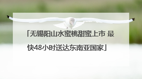 无锡阳山水蜜桃甜蜜上市 最快48小时送达东南亚国家