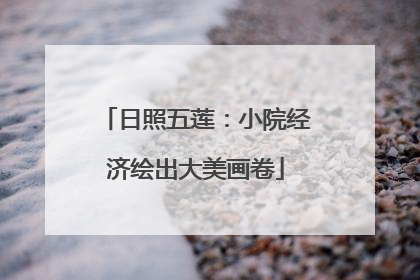 日照五莲：小院经济绘出大美画卷