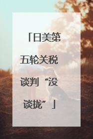 日美第五轮关税谈判“没谈拢”