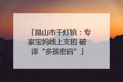昆山市千灯镇：专家宝妈线上支招 破译“多孩密码”