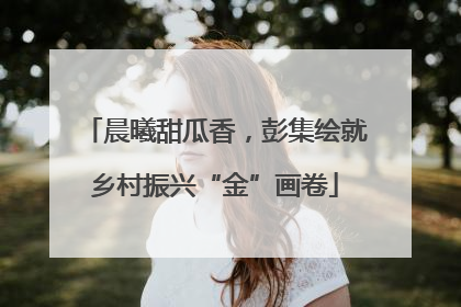 晨曦甜瓜香，彭集绘就乡村振兴“金”画卷
