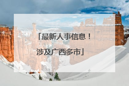 最新人事信息！涉及广西多市