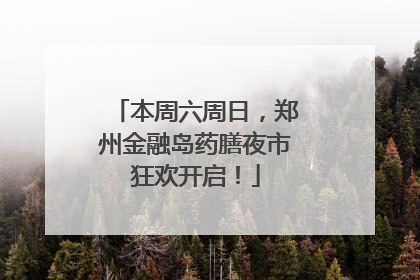 本周六周日，郑州金融岛药膳夜市狂欢开启！