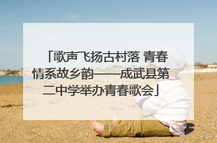 歌声飞扬古村落 青春情系故乡韵——成武县第二中学举办青春歌会