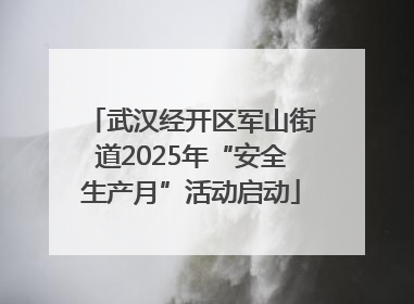 武汉经开区军山街道2025年“安全生产月”活动启动