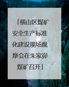 横山区煤矿安全生产标准化建设现场观摩会在朱家峁煤矿召开