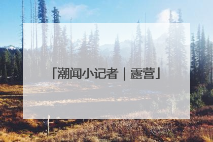 潮闻小记者｜露营