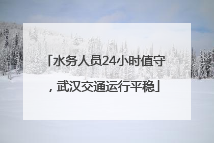 水务人员24小时值守，武汉交通运行平稳