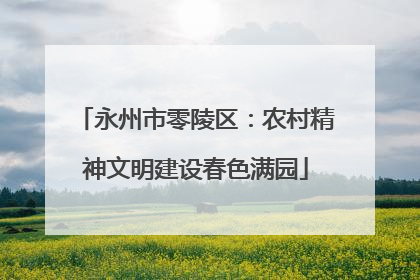 永州市零陵区：农村精神文明建设春色满园
