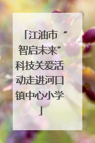 江油市“智启未来”科技关爱活动走进河口镇中心小学