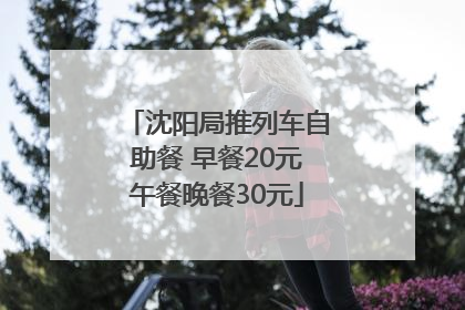 沈阳局推列车自助餐 早餐20元午餐晚餐30元