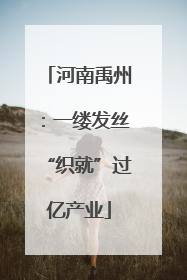 河南禹州：一缕发丝“织就”过亿产业