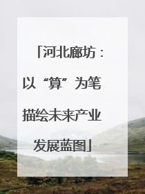 河北廊坊：以“算”为笔描绘未来产业发展蓝图