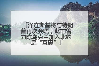 泽连斯基将与特朗普再次会晤，此前曾力陈乌克兰加入北约是“互惠”