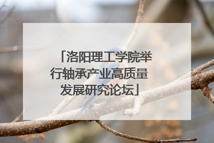 洛阳理工学院举行轴承产业高质量发展研究论坛