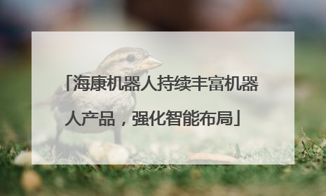 海康机器人持续丰富机器人产品，强化智能布局