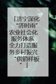 济宁深化“济时雨”农业社会化服务体系 全力打造服务乡村振兴“供销样板”