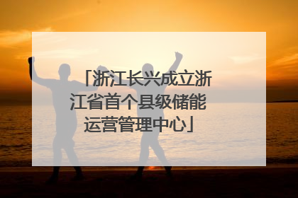 浙江长兴成立浙江省首个县级储能运营管理中心