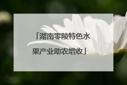 湖南零陵特色水果产业助农增收