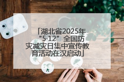 湖北省2025年“5·12”全国防灾减灾日集中宣传教育活动在汉启动