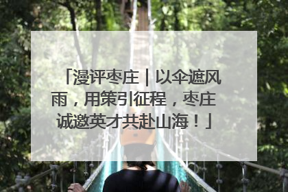 漫评枣庄｜以伞遮风雨，用策引征程，枣庄诚邀英才共赴山海！