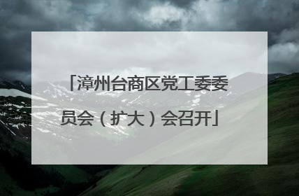 漳州台商区党工委委员会（扩大）会召开