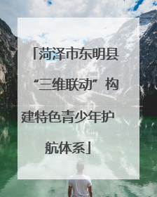 菏泽市东明县“三维联动”构建特色青少年护航体系