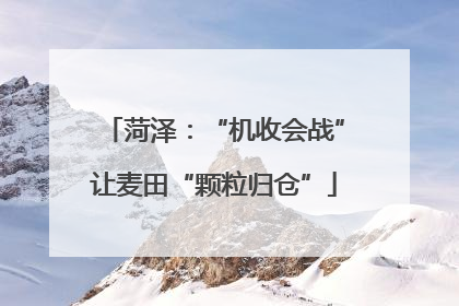 菏泽：“机收会战”让麦田“颗粒归仓”