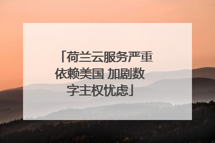 荷兰云服务严重依赖美国 加剧数字主权忧虑