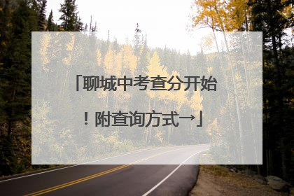 聊城中考查分开始！附查询方式→