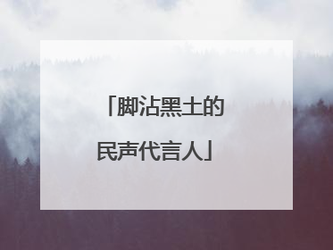 脚沾黑土的民声代言人