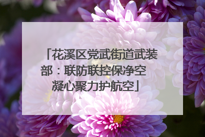 花溪区党武街道武装部：联防联控保净空 凝心聚力护航空