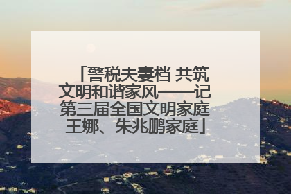 警税夫妻档 共筑文明和谐家风——记第三届全国文明家庭王娜、朱兆鹏家庭