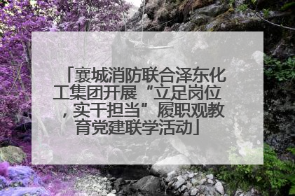 襄城消防联合泽东化工集团开展“立足岗位，实干担当”履职观教育党建联学活动