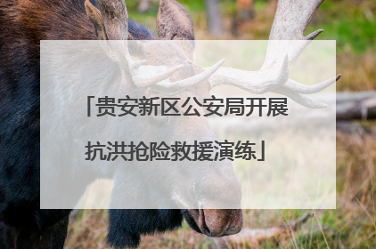 贵安新区公安局开展抗洪抢险救援演练