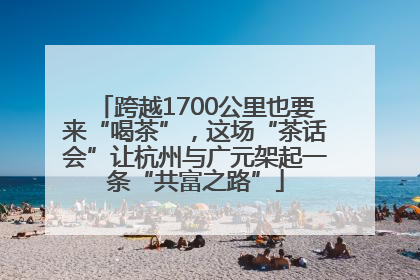 跨越1700公里也要来“喝茶”，这场“茶话会”让杭州与广元架起一条“共富之路”
