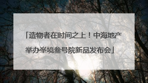 造物者在时间之上！中海地产举办峯境叁号院新品发布会