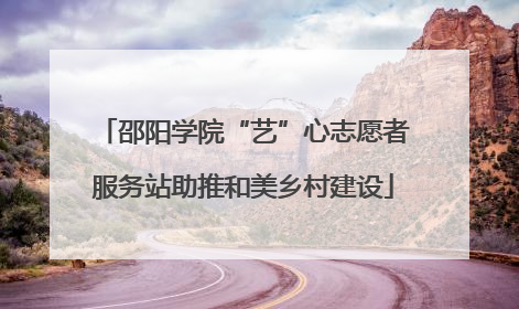 邵阳学院“艺”心志愿者服务站助推和美乡村建设