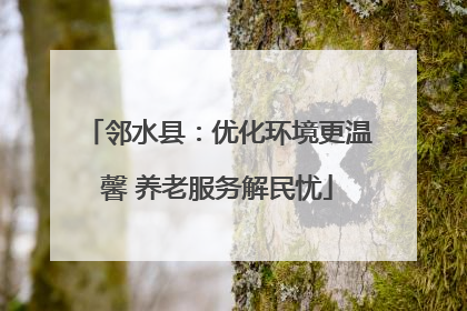 邻水县：优化环境更温馨 养老服务解民忧