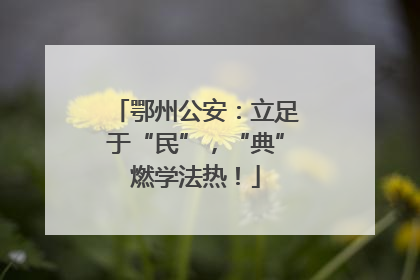 鄂州公安：立足于“民”，“典”燃学法热！