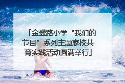 金盛路小学“我们的节目”系列主题家校共育实践活动圆满举行