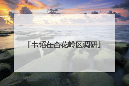 韦韬在杏花岭区调研