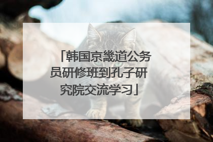 韩国京畿道公务员研修班到孔子研究院交流学习