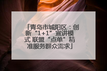 青岛市城阳区：创新“1+1”宣讲模式 联盟“点单”精准服务群众需求