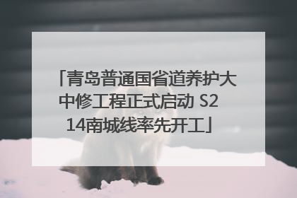 青岛普通国省道养护大中修工程正式启动 S214南城线率先开工