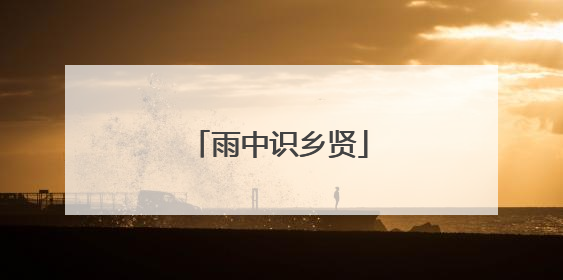 雨中识乡贤